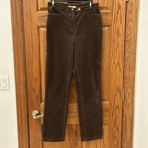 Jones New York sport stretch, corduroy, brown pants, cotton blend size 6